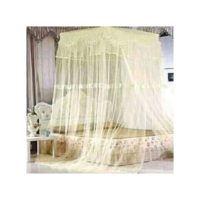 Square Top Double Decker Mosquito Net- Free Size This square Top Decker bed mosquito ne