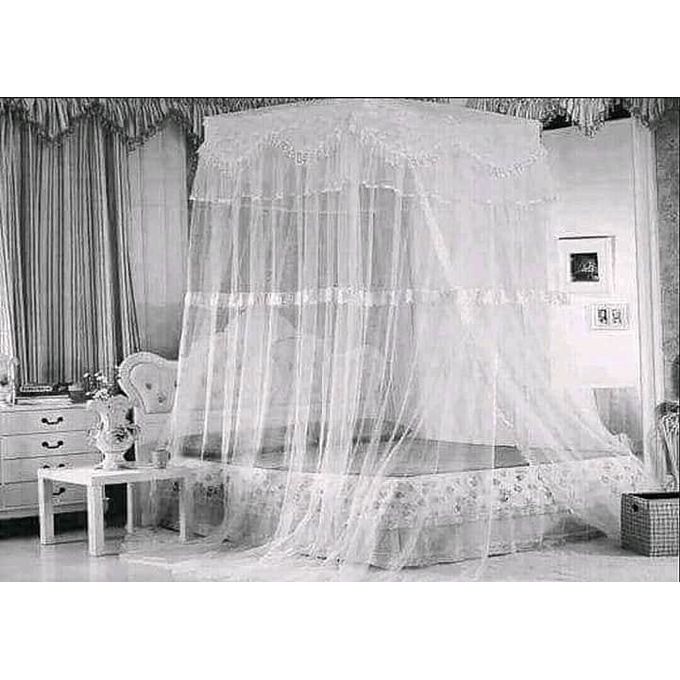Square Top Double Decker Mosquito Net- Free Size This square Top Decker bed mosquito ne