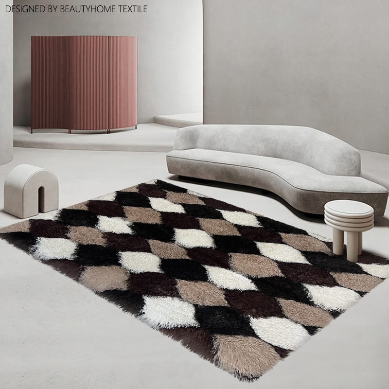 【Promotion sale】Soft Pattern Multicolor Floor Mat Fluffy Bedroom Carpet Coffee Table Sofa Mat Hallway Floor Rugs Doormats