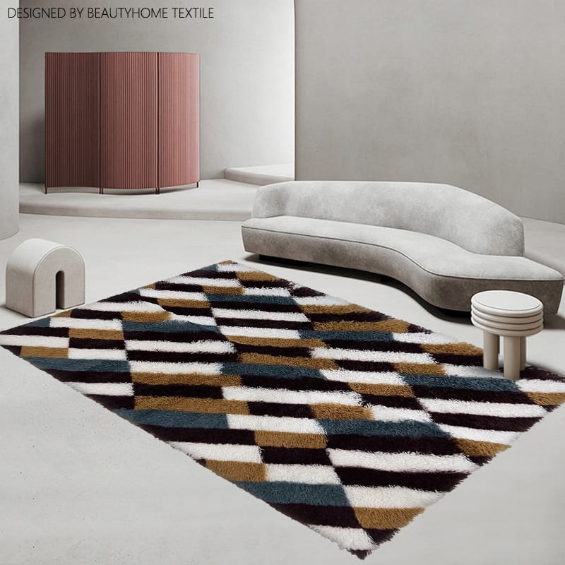 【Promotion sale】Soft Pattern Multicolor Floor Mat Fluffy Bedroom Carpet Coffee Table Sofa Mat Hallway Floor Rugs Doormats