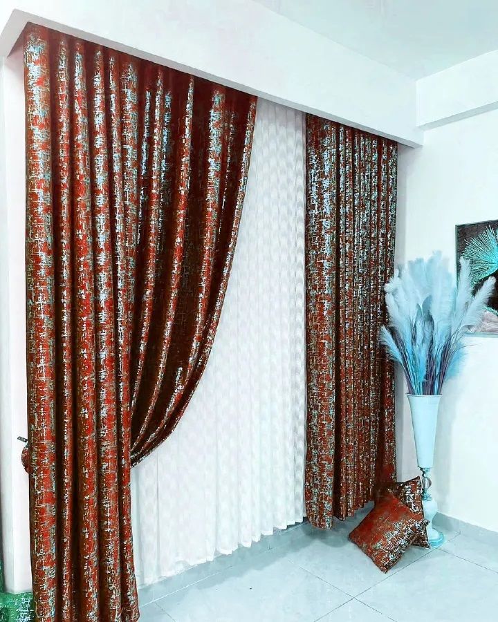 {TODAY'S DEAL } Taisier Home Gold Foil Print Linen Textured Curtains 3PC & 2PC Set Marble Curtains - 3PCc(1.5 mtrs each+1.5 mtrs each+Sheers: White :3 mtrs) 0r 2pcs((1.5 mtrs each+1.5 mtrs each)