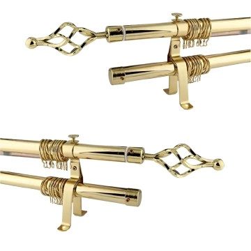 Double Rod Curtain Extendable With COMPLETE BRACKETS