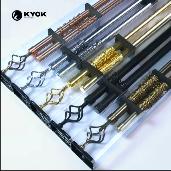 Double Rod Curtain Extendable With COMPLETE BRACKETS