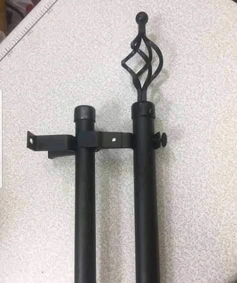 Double Rod Curtain Extendable With COMPLETE BRACKETS