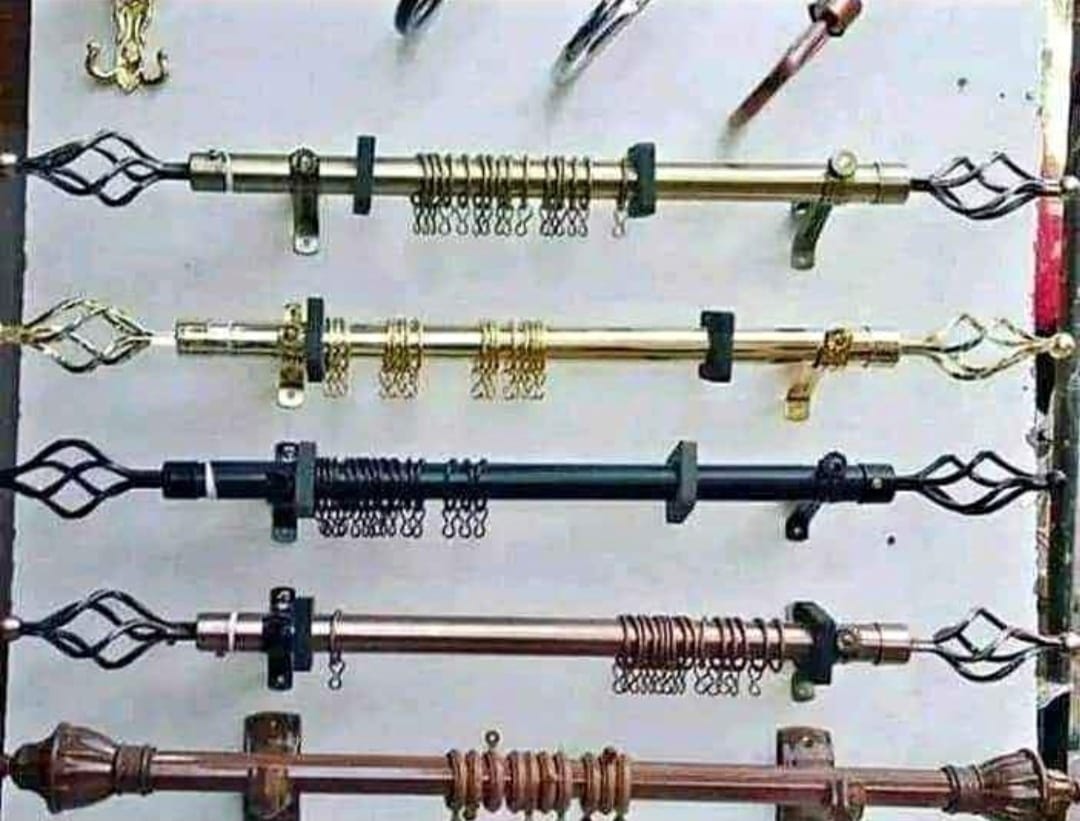 Double Rod Curtain Extendable With COMPLETE BRACKETS