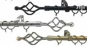 Double Rod Curtain Extendable With COMPLETE BRACKETS
