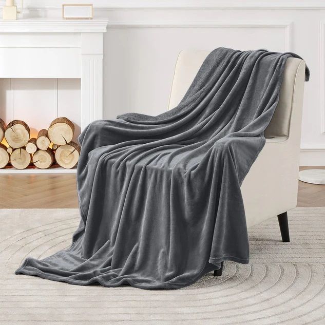 Soft Fleece Blanket Lightweight Plush Cozy Blankets for Bed, Sofa, Couch, Travel, Camping