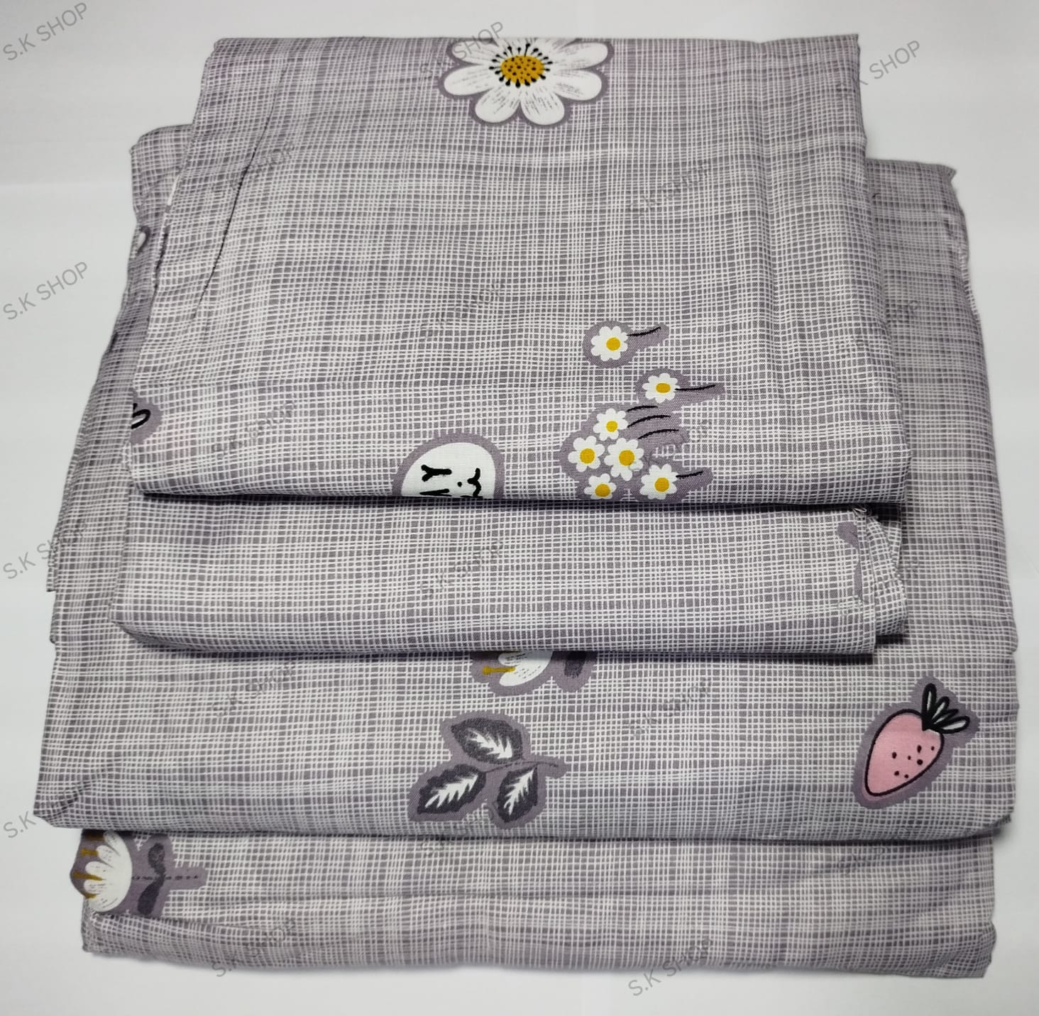 【 Promotion】5x6 Bedsheet Set 4 Pcs (2 Bedsheets & 2 Pillowcases)