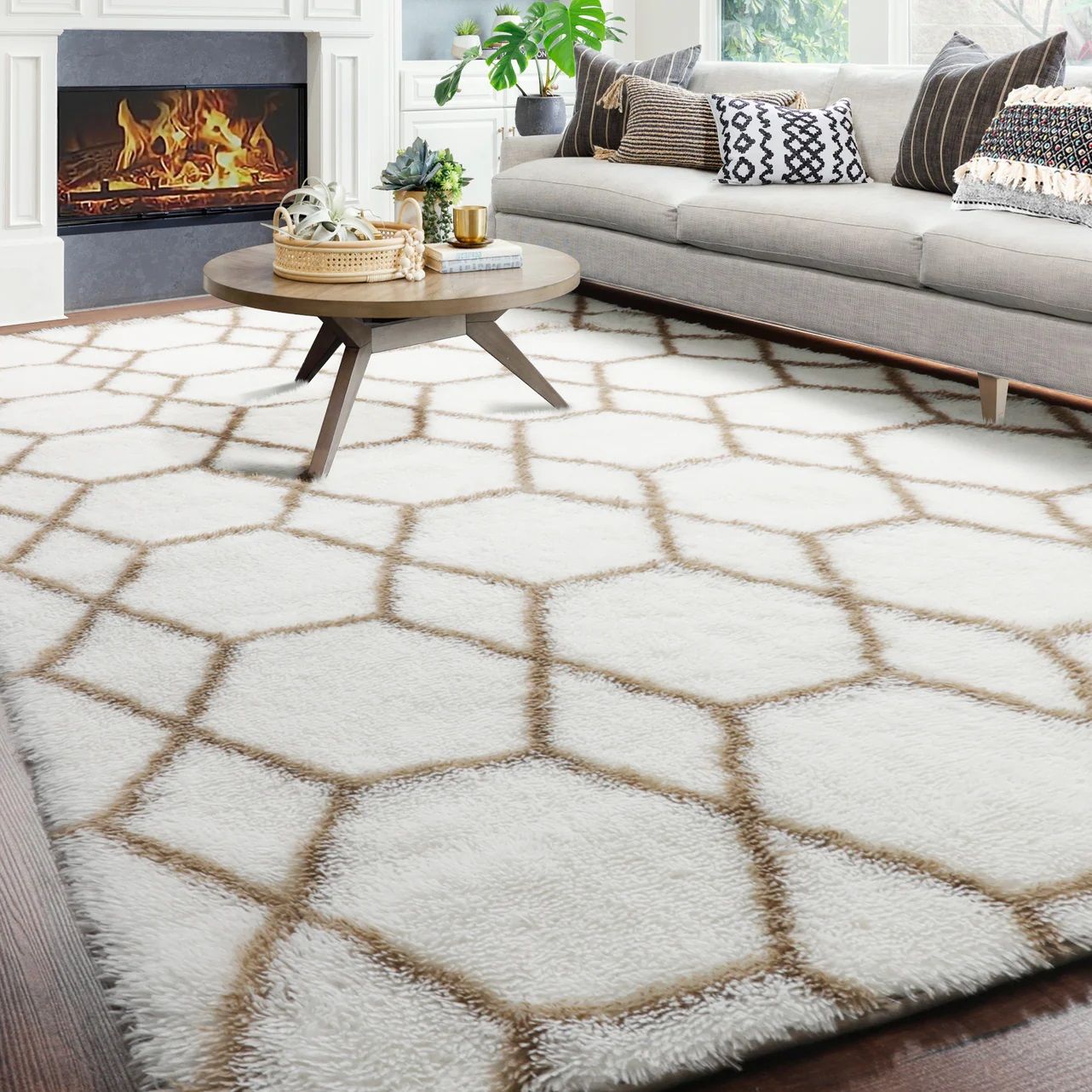 Pattern fluffy carpet 5 by 8  (160*200cm) For Living Room Plush Rugs Children Bed Room Fluffy Floor Carpets Home Decor Rugs Velvet Mat