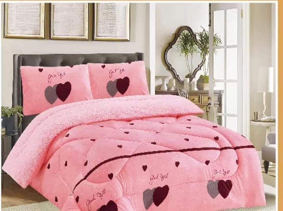 Comfy Soft Velvet Woolen Duvet Blanket - 1 PC 5 *6 Pink
