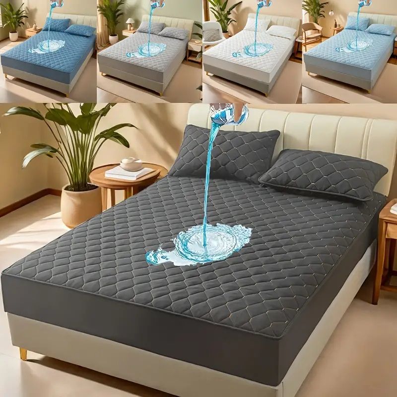 Mattress Protector Waterproof Fitted Sheet Soft Quilted Fitted Breathable Waterproof Mattress Pad Cover Bed Sheet