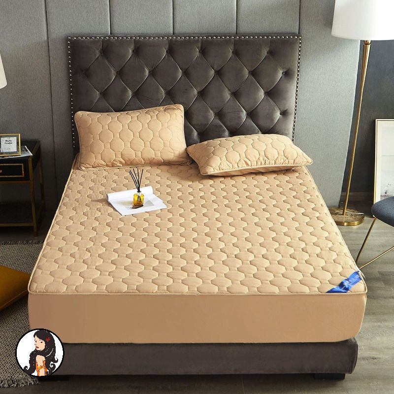 Mattress Protector Waterproof Fitted Sheet Soft Quilted Fitted Breathable Waterproof Mattress Pad Cover Bed Sheet