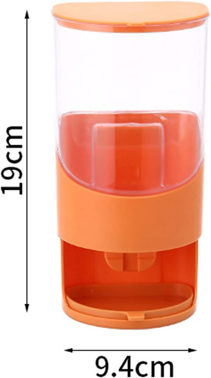 550ml Wall Mounted Oil, Spices or Seasoning Pot - Press Type Oil Bottle Wall Mounted Clear Body Plastic Drill Free Easy to Install Soy Sauce Vinegar Container Box for Kitchen