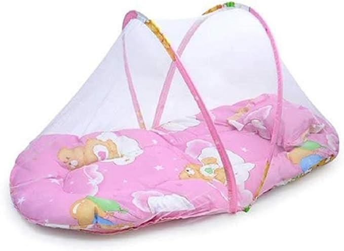 Washable Baby Folding Mosquito Net Baby Bed, Baby Mosquito Net Bed, Portable Travel Folding Baby Crib, Newborn Bed with Mosquito Net for Babies Foldable Baby Beach Tent for 0-3 Years Baby Mosquito Net