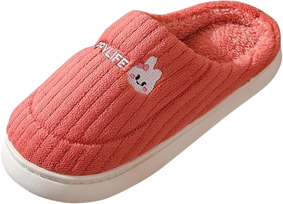 Topibaaz Winter  Warm Slippers For Women Men Home Fluffy Furry Slippers New Soft Plush Platform Non Slip Bedroom Slides
