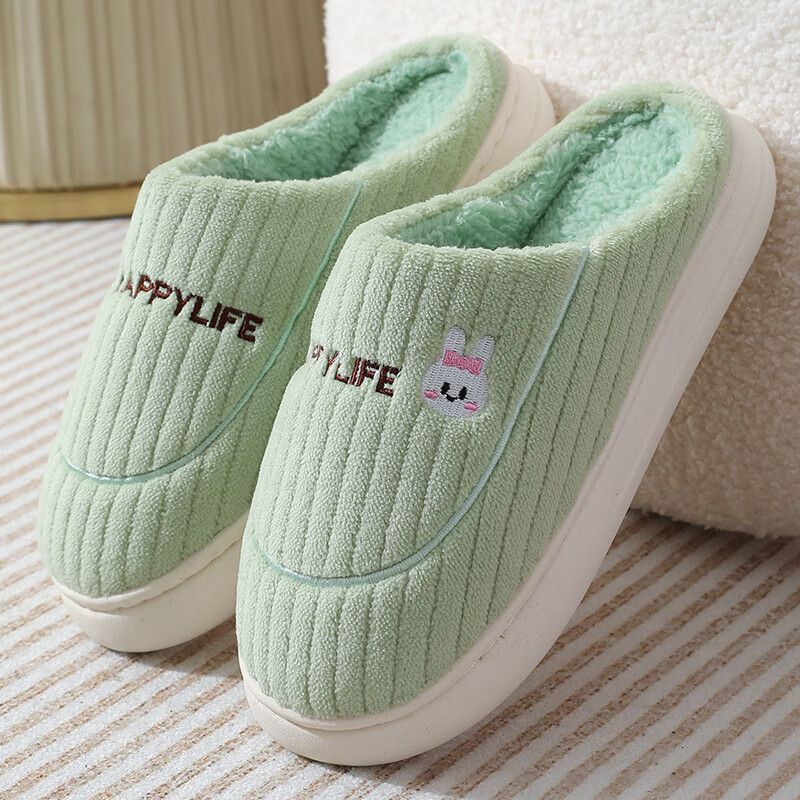 Topibaaz Winter  Warm Slippers For Women Men Home Fluffy Furry Slippers New Soft Plush Platform Non Slip Bedroom Slides