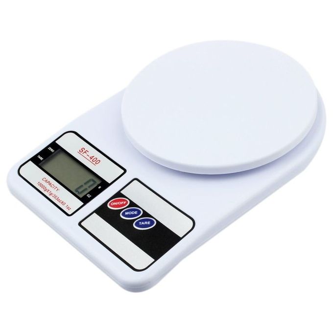 Kitchen Weighing Scale with Batteries Included - Measures up to 10kg This kitchen weighing scale offers precision and ease of use, perfect for home chefs and bakers.