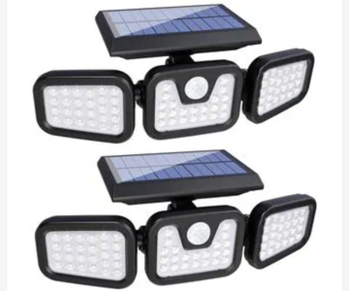 Solar Light  3 Head LED Solar Security Light PIR Motion Sensor Outdoor Garden Wall Flood Lamp