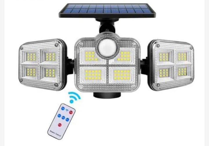 Solar Light  3 Head LED Solar Security Light PIR Motion Sensor Outdoor Garden Wall Flood Lamp