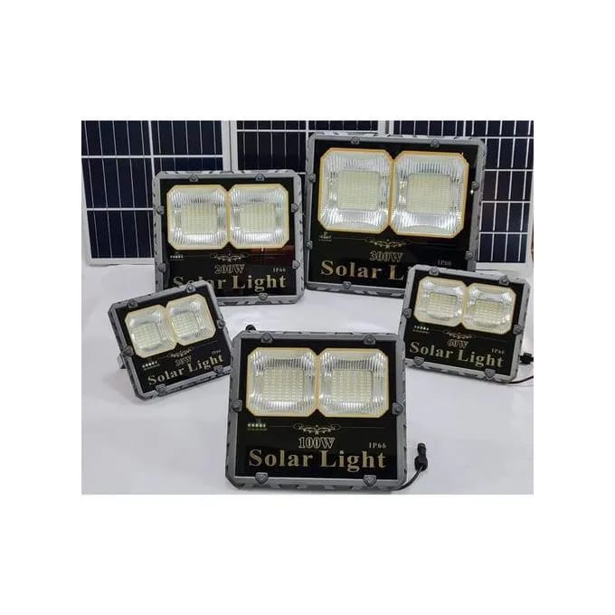 Outdoor Solar Flood Light Street Security Wall Floodlight Dusk to Dawn With Remote