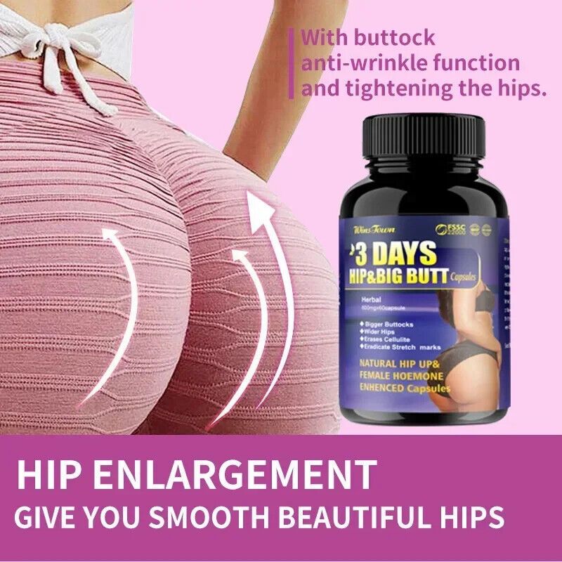 3 Days HIP & BIG BUTT ENHANCEMENT CAPSULES Winstown Original Hip Firming Capsules Hip Up & Buttocks Enlargement Capsule