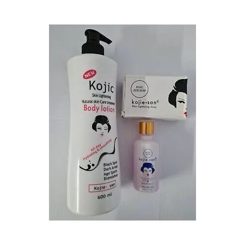 Kojic Acid Kojie San Skin Lightening Kojic Acid Lotion, Serum &Soap.