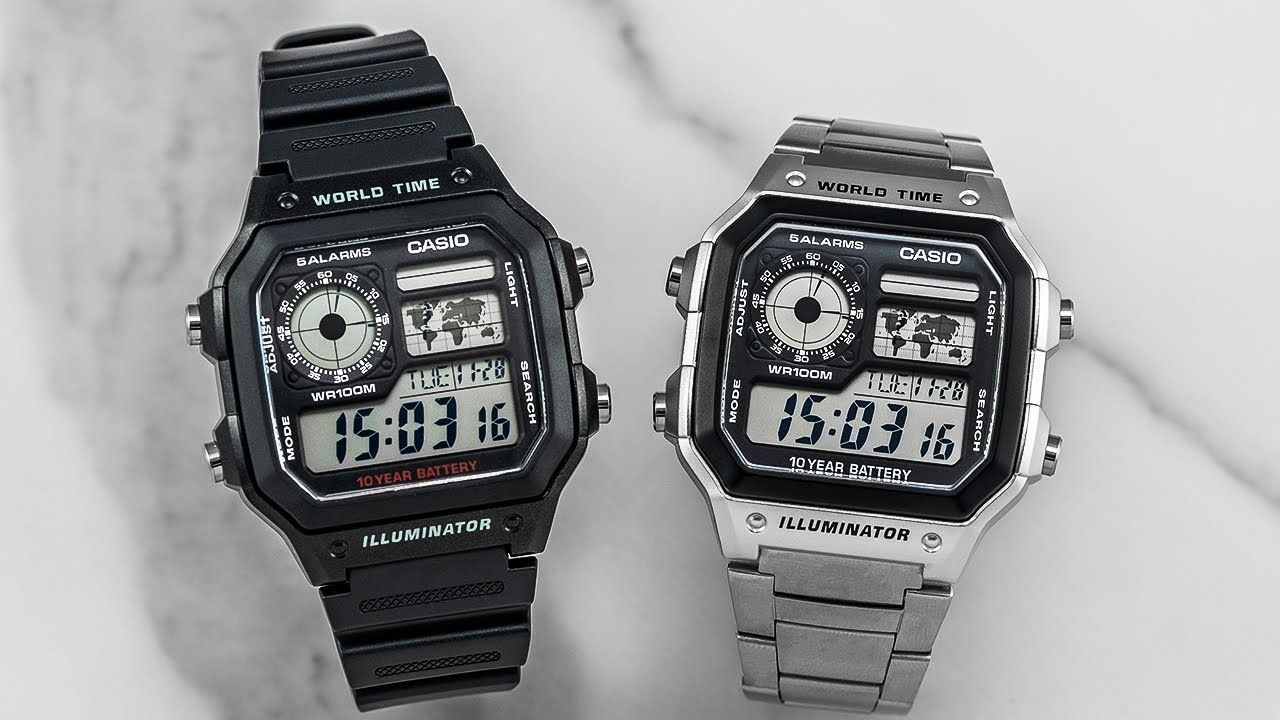 Casio World Time Illuminator | Men’s Digital Watch | 100M WR | Multi Alarms | 100 SEC Stopwatch | Countdown Timer | World Map for World Time | LED Light | LC Analog Display | 10 Year Battery