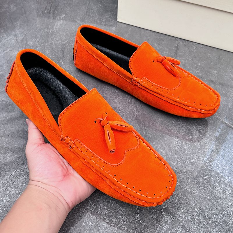 Big Size Men's Casual Loafers Slip On Leather Shoes Lightweight Driving Shoes Moccasins Classic Penny Loafer Flats Boat Shoes
