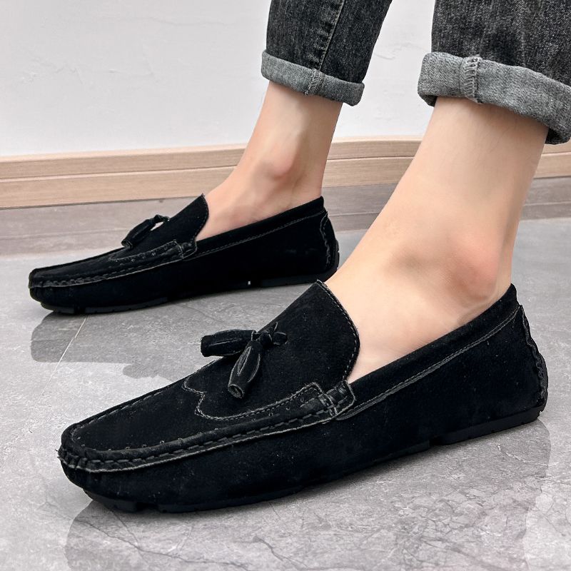 Big Size Men's Casual Loafers Slip On Leather Shoes Lightweight Driving Shoes Moccasins Classic Penny Loafer Flats Boat Shoes