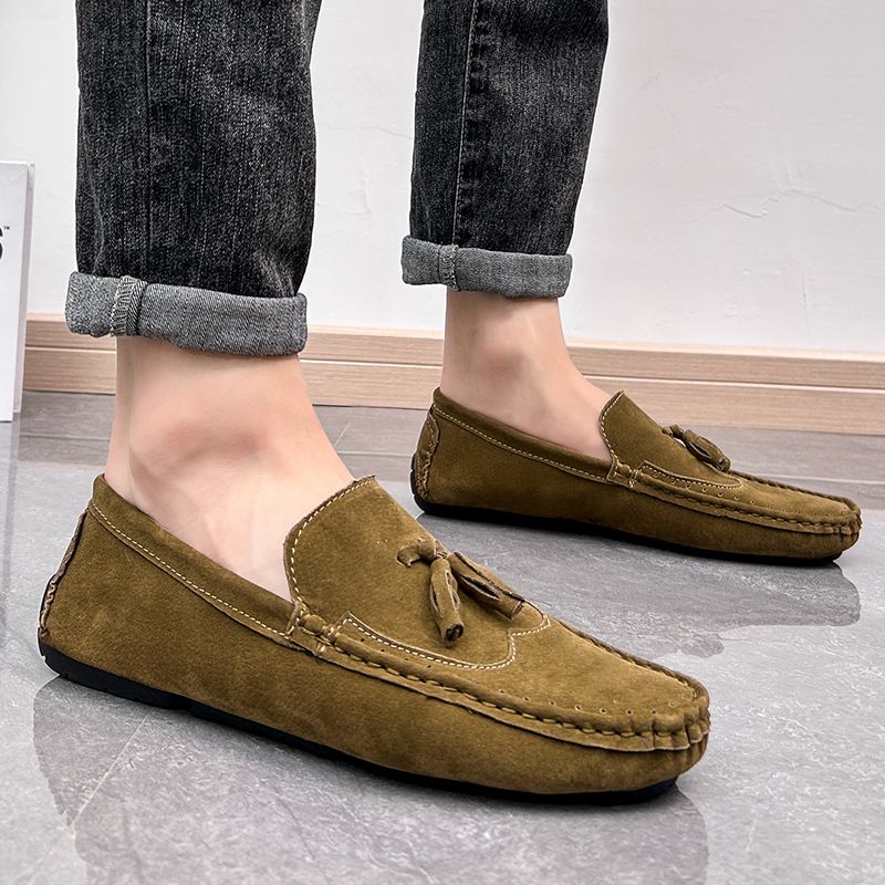 Big Size Men's Casual Loafers Slip On Leather Shoes Lightweight Driving Shoes Moccasins Classic Penny Loafer Flats Boat Shoes
