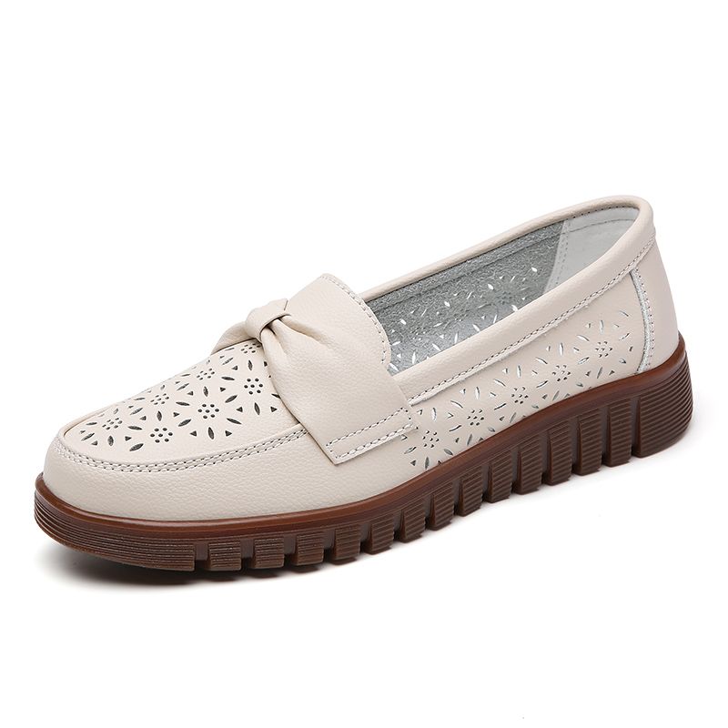 Big Size Women's Casual Loafers Slip On Leather Shoes Lightweight Walking Shoes Moccasins Classic Penny Loafer Flats Boat Shoes