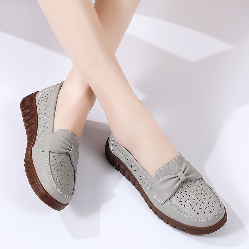Big Size Women's Casual Loafers Slip On Leather Shoes Lightweight Walking Shoes Moccasins Classic Penny Loafer Flats Boat Shoes