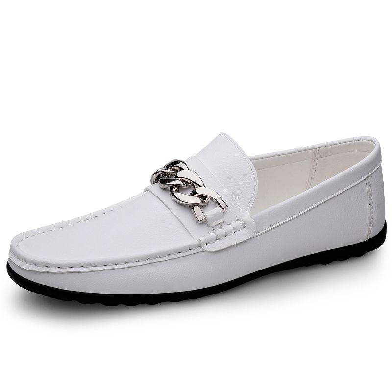 Men's Casual Loafers Slip On Leather Shoes Male Lightweight Driving Shoes Moccasins Classic Penny Loafer Flats Boat Shoes
