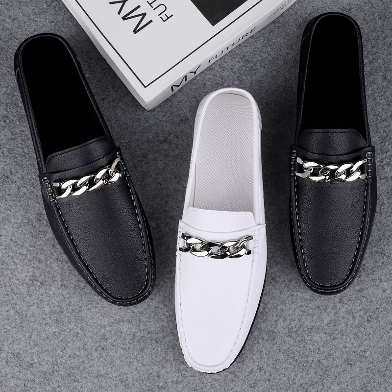 Men's Casual Loafers Slip On Leather Shoes Male Lightweight Driving Shoes Moccasins Classic Penny Loafer Flats Boat Shoes