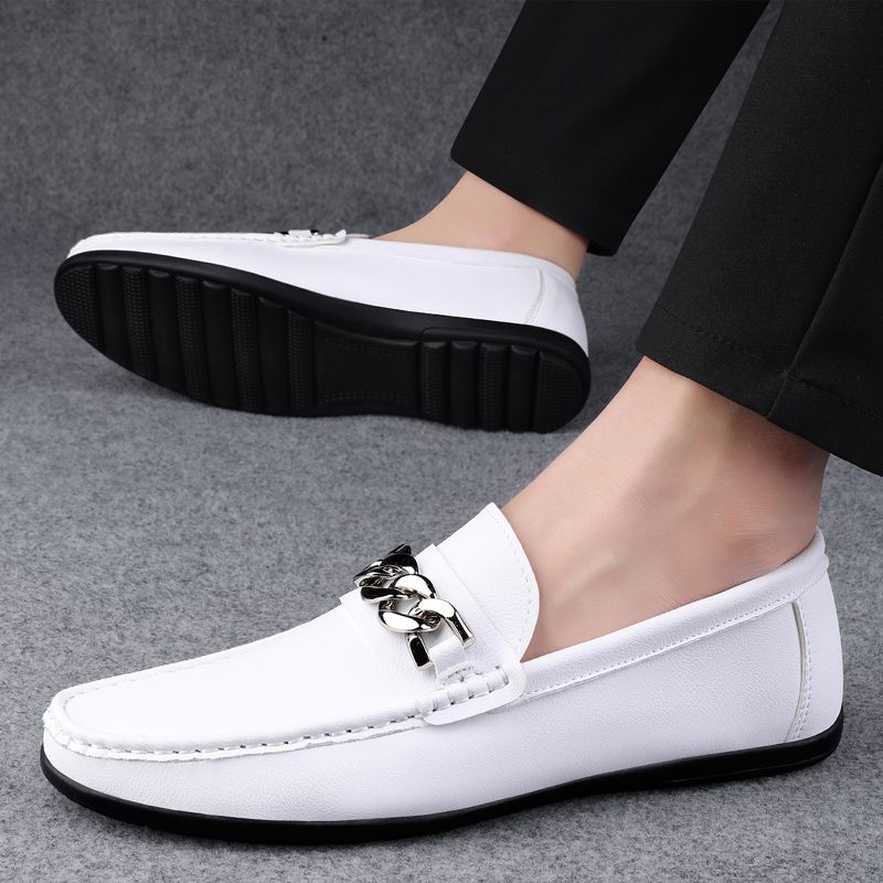 Men's Casual Loafers Slip On Leather Shoes Male Lightweight Driving Shoes Moccasins Classic Penny Loafer Flats Boat Shoes