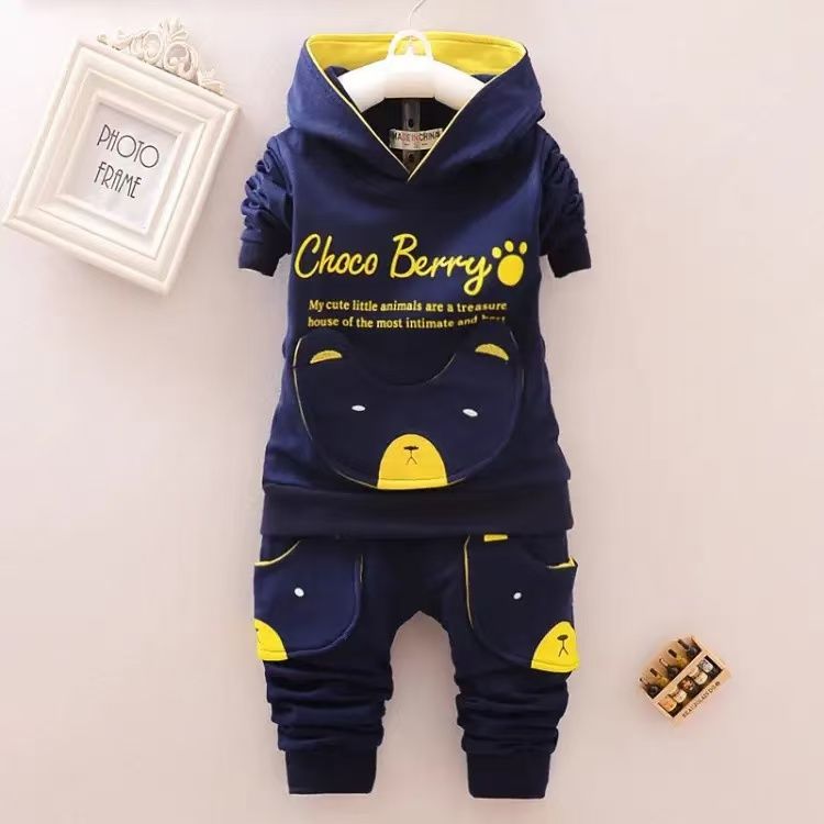 Boys Girls Baby Fashion 2-Piece Tops Pants Set, New Children's Stylish Hoodies Baby Toddler Clothes 2-Piece Suit