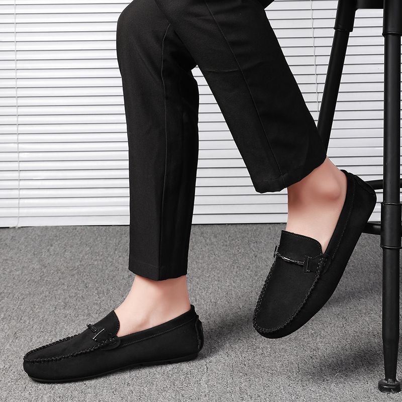 Men's Casual Loafers Slip On Leather Shoes Male Lightweight Driving Shoes Moccasins Classic Penny Loafer Flats Boat Shoes