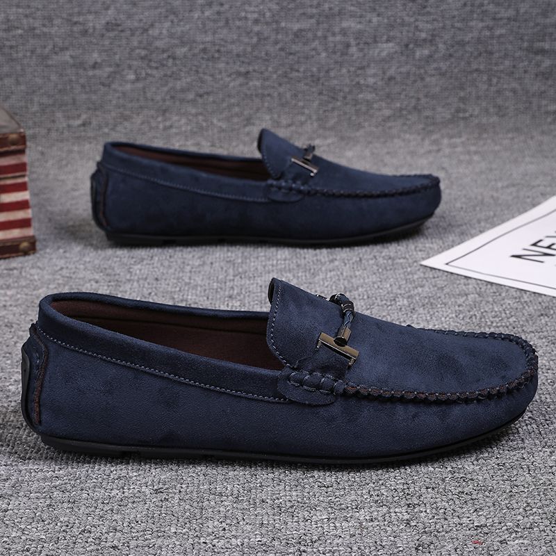 Men's Casual Loafers Slip On Leather Shoes Male Lightweight Driving Shoes Moccasins Classic Penny Loafer Flats Boat Shoes