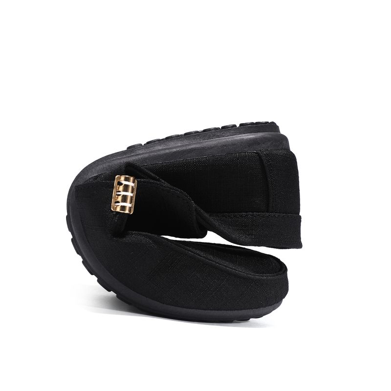 New Men's Casual Canvas Loafers Slip On Breathable Flats Boat Shoes Driving Shoes Moccasins Casual Walking Shoes