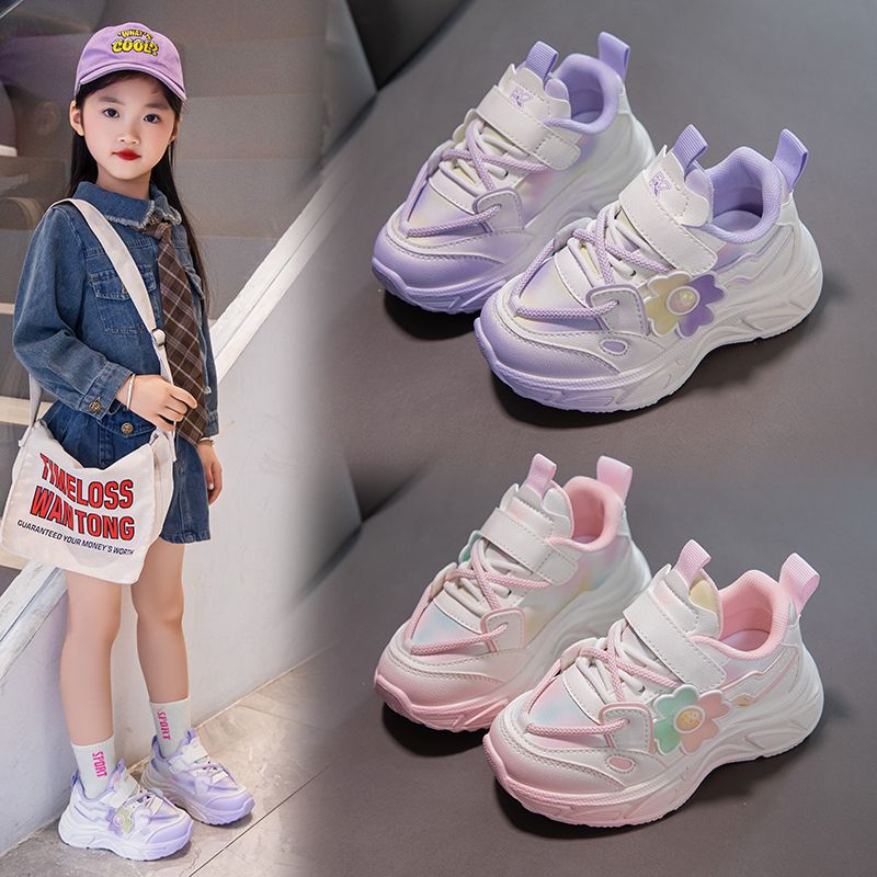 Kids Sneakers Girls Casual Shoes Children Lightweight Breathable Athletic Running Tennis Walking School Shoes