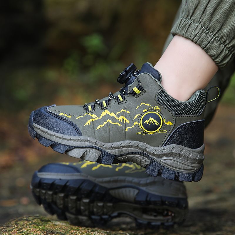 Kids Leather Outdoor Sneakers Boys Girls Unisex-Child Comfortable Athletic Running Walking Shoes Boy Climbing Hiking Shoes