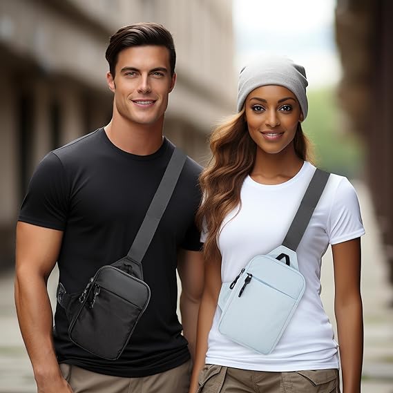Mini Sling Bag for Women and Men, Small Crossbody Bag Casual Trendy Waterproof Phone Chest Bag for Travel