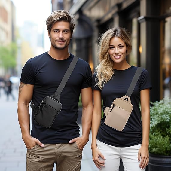 Mini Sling Bag for Women and Men, Small Crossbody Bag Casual Trendy Waterproof Phone Chest Bag for Travel