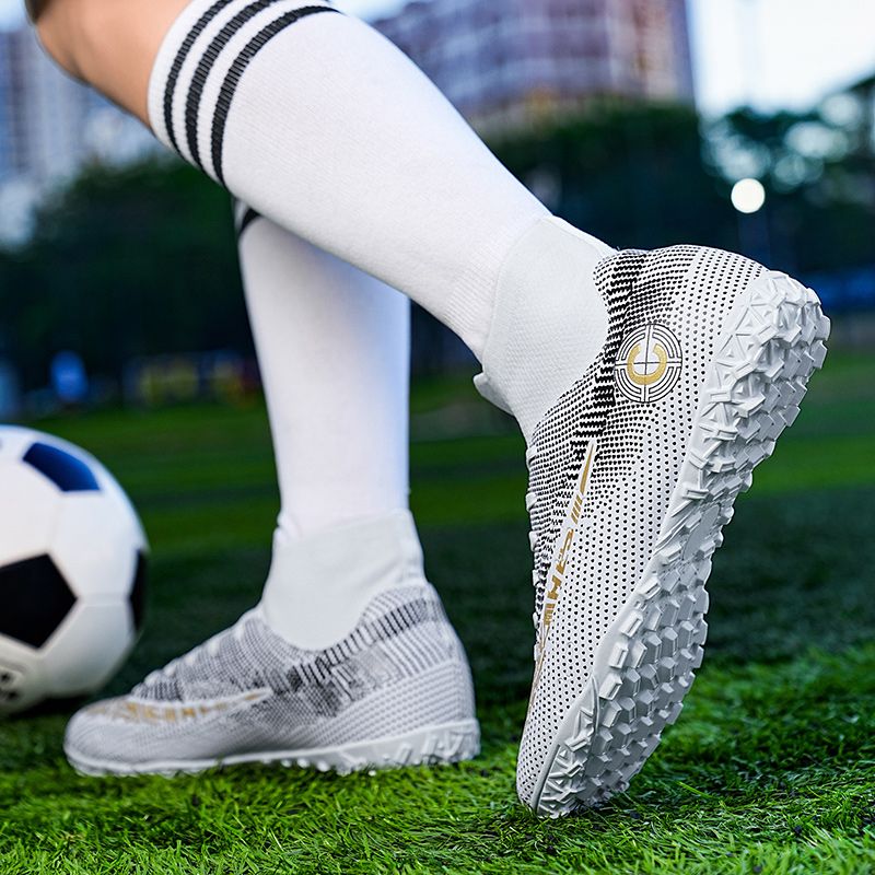Men Kids Fashion Soccer Shoes Cleats Team Sports Athletic Training TF/FG Turf Football Shoes Outdoor