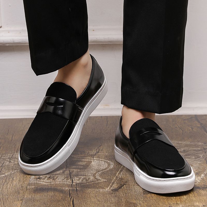 Big Size Men's Casual Loafers Slip On Leather Shoes Comfortable Lightweight Driving Shoes Male Moccasins Classic Penny Loafer Flats Boat Shoes Outdoor Walking Shoes