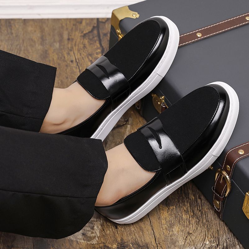 Big Size Men's Casual Loafers Slip On Leather Shoes Comfortable Lightweight Driving Shoes Male Moccasins Classic Penny Loafer Flats Boat Shoes Outdoor Walking Shoes