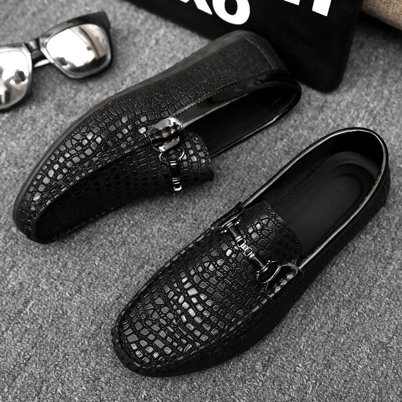 Men's Casual Loafers Slip On Leather Shoes Comfortable Lightweight Driving Shoes Male Moccasins Classic Penny Loafer Flats Boat Shoes Outdoor Walking Shoes