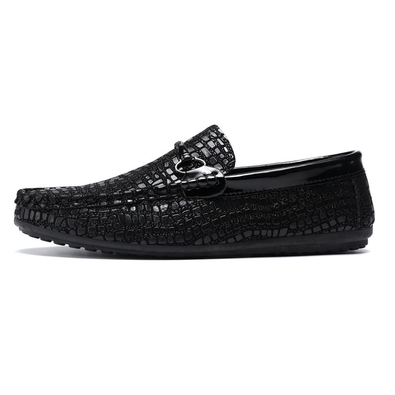 Men's Casual Loafers Slip On Leather Shoes Comfortable Lightweight Driving Shoes Male Moccasins Classic Penny Loafer Flats Boat Shoes Outdoor Walking Shoes