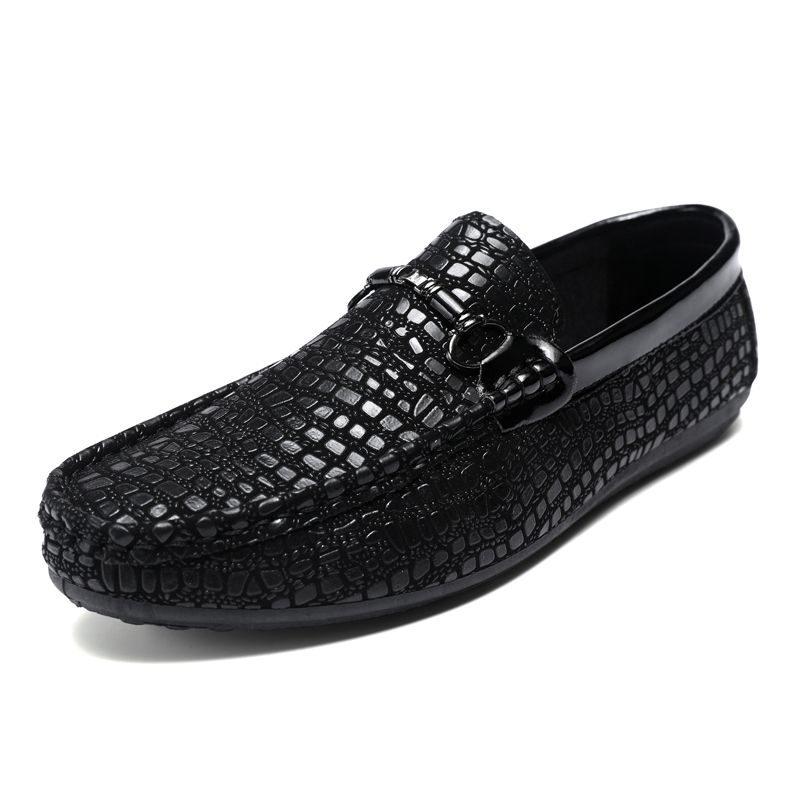 Men's Casual Loafers Slip On Leather Shoes Comfortable Lightweight Driving Shoes Male Moccasins Classic Penny Loafer Flats Boat Shoes Outdoor Walking Shoes