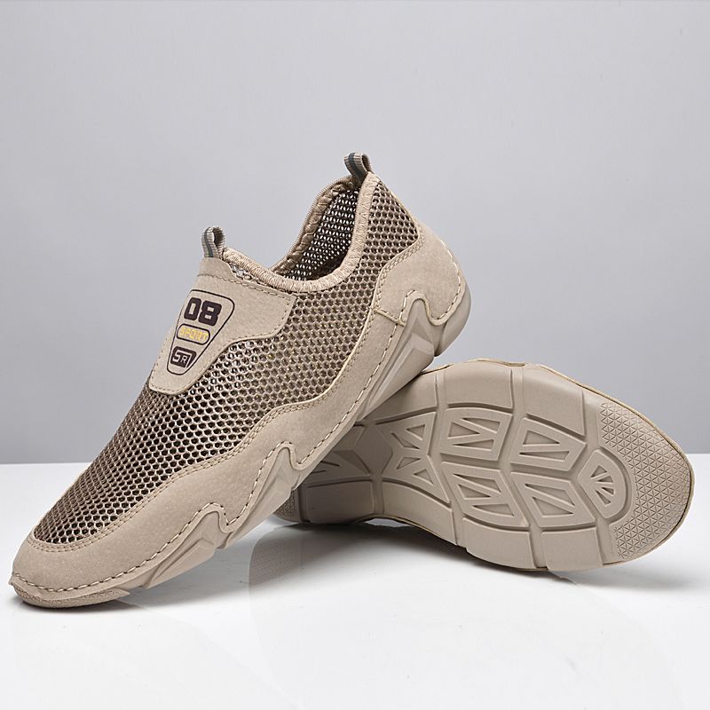 Men's Casual Loafers Slip On Mesh Shoes Comfortable Lightweight Driving Shoes Male Moccasins Classic Penny Loafer Flats Boat Shoes Outdoor Walking Shoes